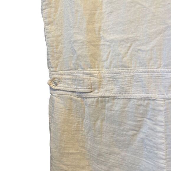 KOCH White Sleeveless Romper Jumpsuit Utility Pockets Casual Summer‎ - Picture 4 of 9